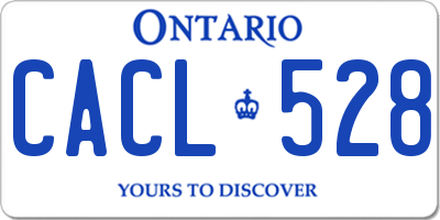 ON license plate CACL528