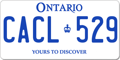 ON license plate CACL529