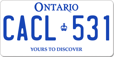 ON license plate CACL531