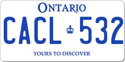 ON license plate CACL532