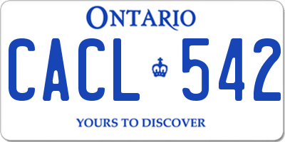 ON license plate CACL542