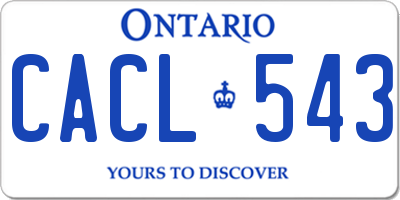 ON license plate CACL543