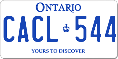 ON license plate CACL544