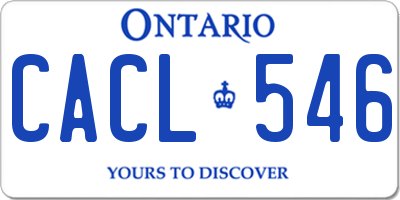 ON license plate CACL546