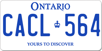 ON license plate CACL564