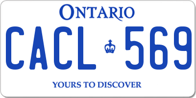 ON license plate CACL569