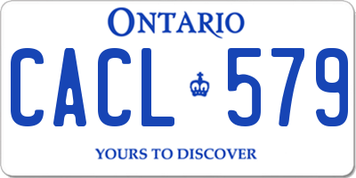 ON license plate CACL579