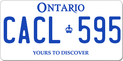 ON license plate CACL595