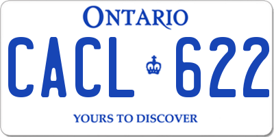 ON license plate CACL622