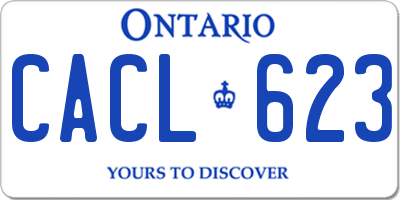 ON license plate CACL623