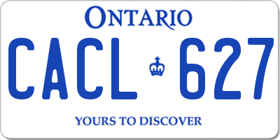 ON license plate CACL627