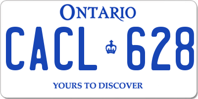 ON license plate CACL628