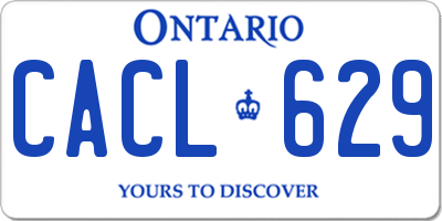 ON license plate CACL629