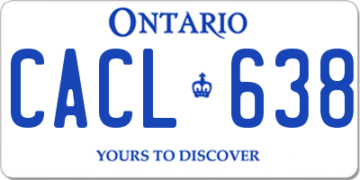 ON license plate CACL638