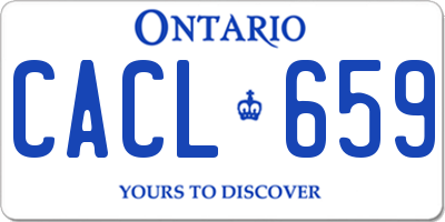 ON license plate CACL659