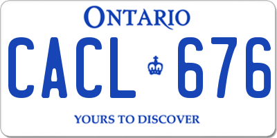 ON license plate CACL676