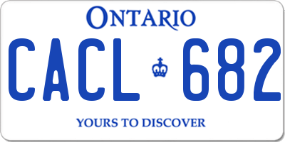 ON license plate CACL682