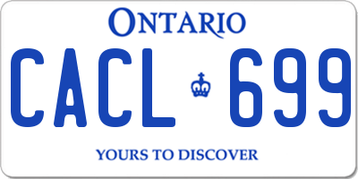 ON license plate CACL699