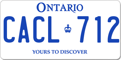 ON license plate CACL712