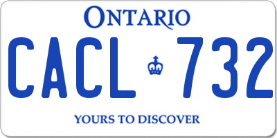 ON license plate CACL732