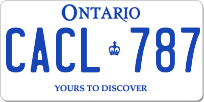 ON license plate CACL787