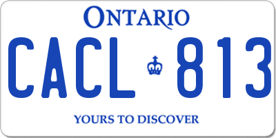 ON license plate CACL813