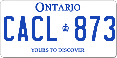 ON license plate CACL873