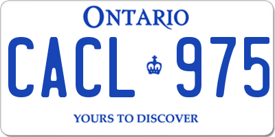 ON license plate CACL975