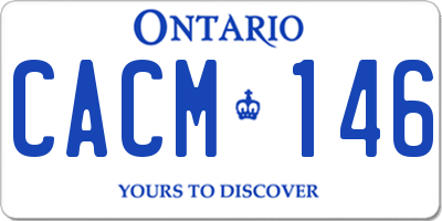 ON license plate CACM146