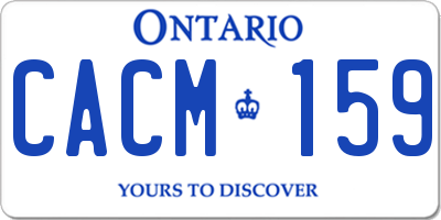 ON license plate CACM159