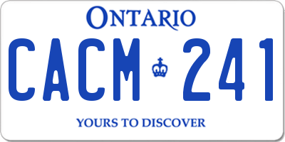 ON license plate CACM241