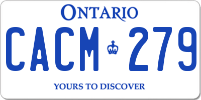 ON license plate CACM279