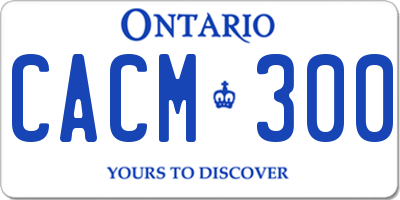 ON license plate CACM300