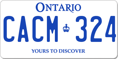 ON license plate CACM324