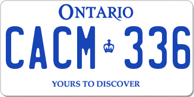 ON license plate CACM336