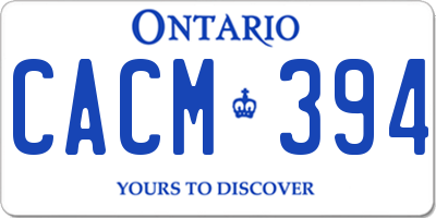 ON license plate CACM394