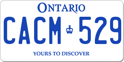 ON license plate CACM529