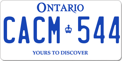 ON license plate CACM544