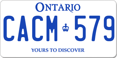 ON license plate CACM579