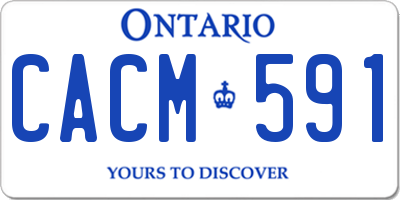 ON license plate CACM591