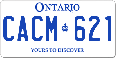 ON license plate CACM621