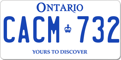 ON license plate CACM732