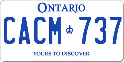 ON license plate CACM737