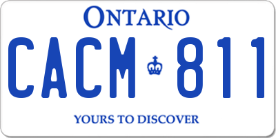 ON license plate CACM811