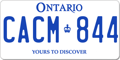 ON license plate CACM844