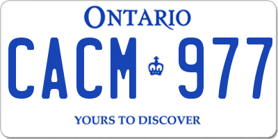 ON license plate CACM977