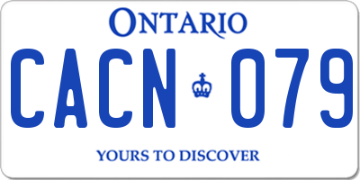 ON license plate CACN079