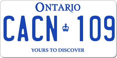 ON license plate CACN109