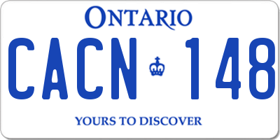 ON license plate CACN148