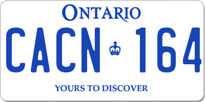 ON license plate CACN164